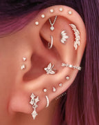 Absolute Hidden Helix Flat Back Stud Earring