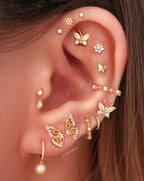 Flutter Butterfly Wings Double Stud Earrings