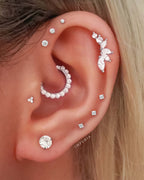 Dynasty Cluster Flat Back Stud Earring