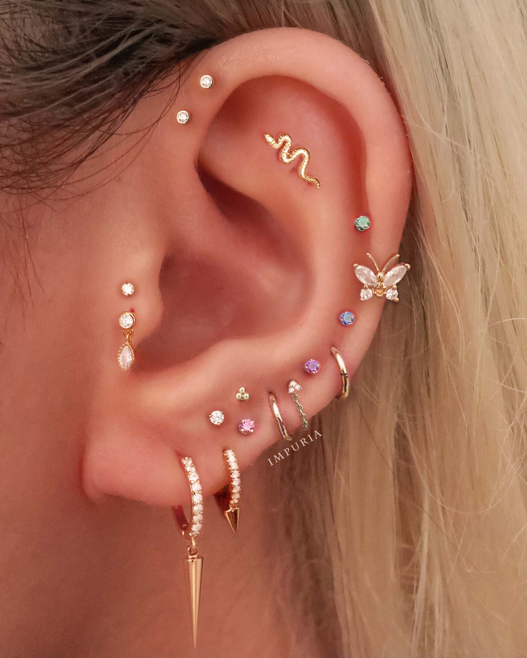 Grace Butterfly Ear Piercing Stud
