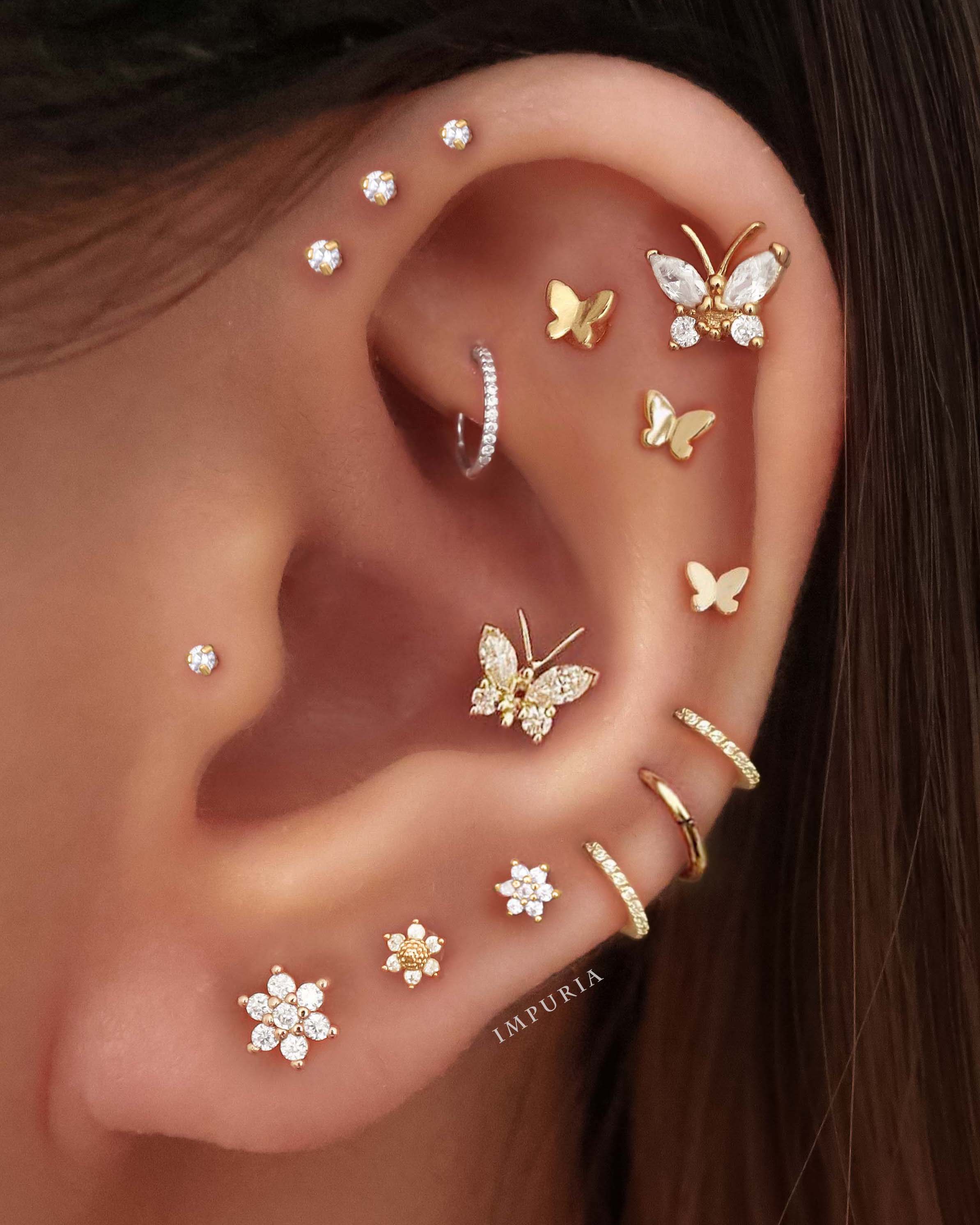 Grace Butterfly Ear Piercing Stud