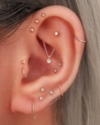Absolute Hidden Helix Flat Back Stud Earring