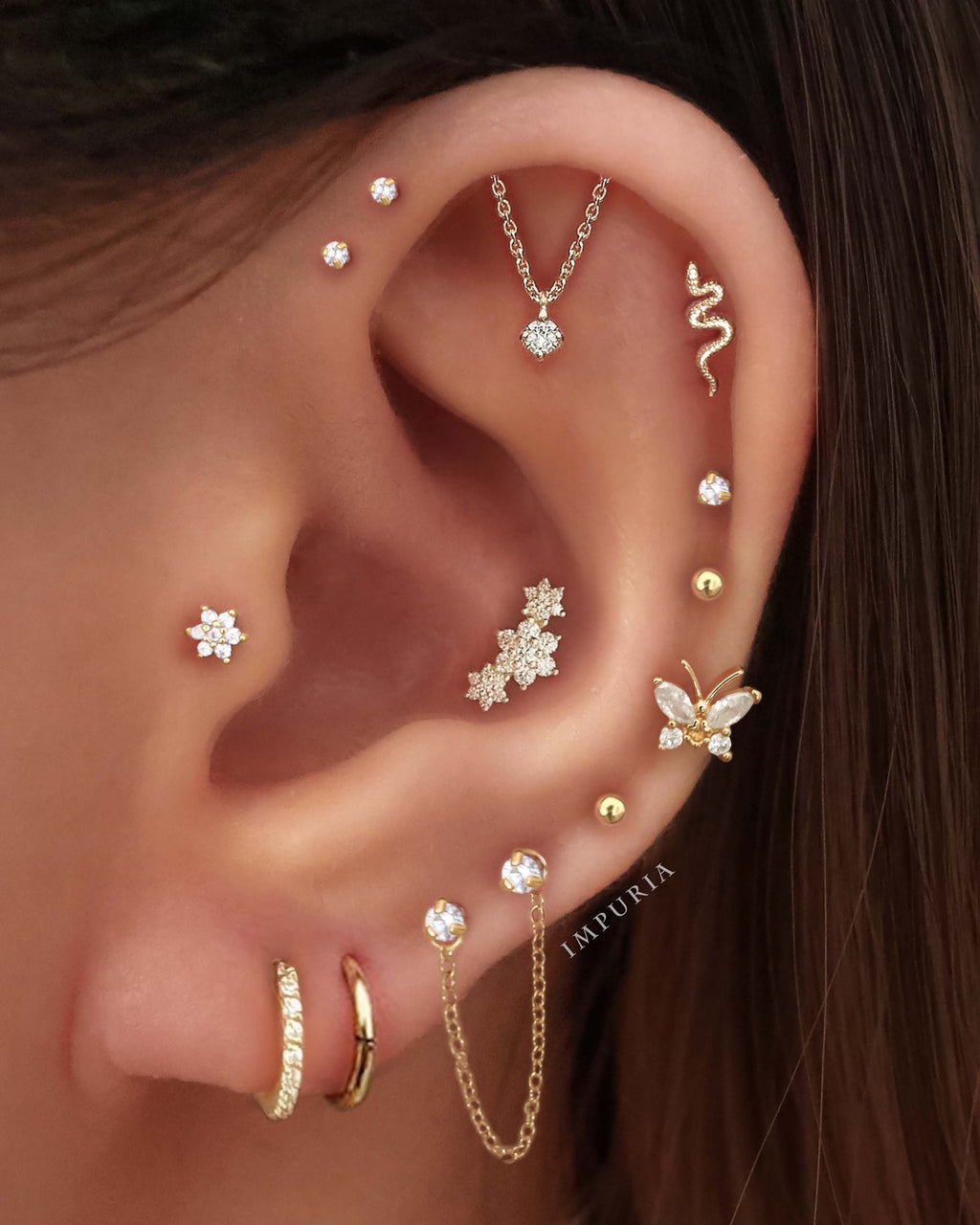 Grace Butterfly Ear Piercing Stud