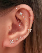 Absolute Hidden Helix Flat Back Stud Earring