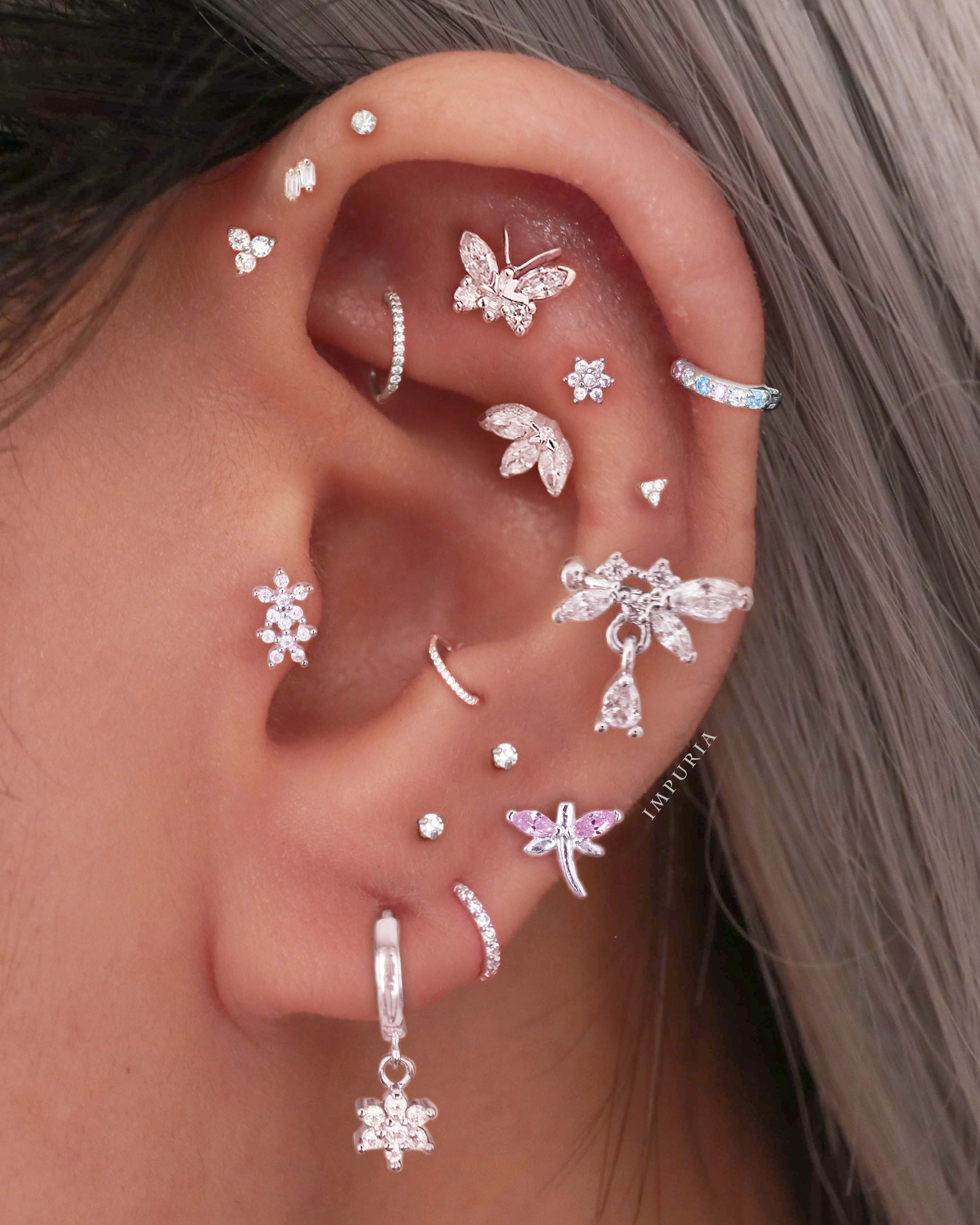 Grace Butterfly Ear Piercing Stud
