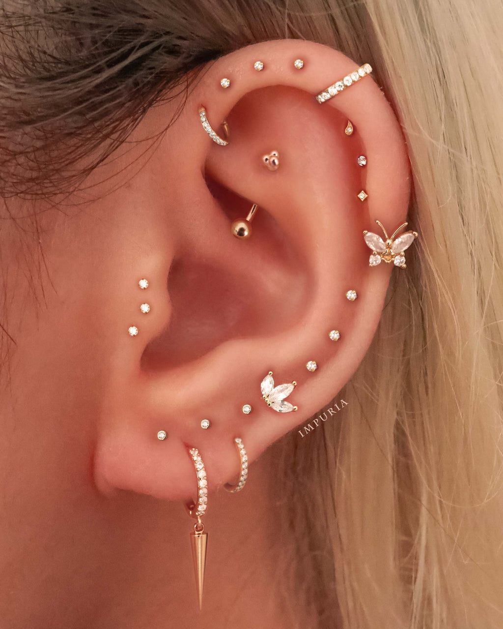 Grace Butterfly Ear Piercing Stud