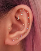 Absolute Hidden Helix Flat Back Stud Earring