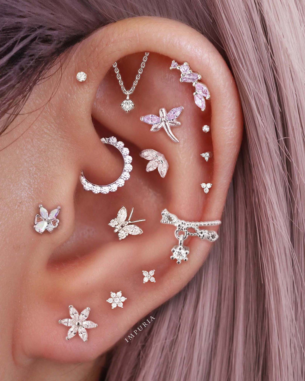 Grace Butterfly Ear Piercing Stud