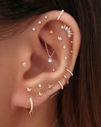Absolute Hidden Helix Flat Back Stud Earring