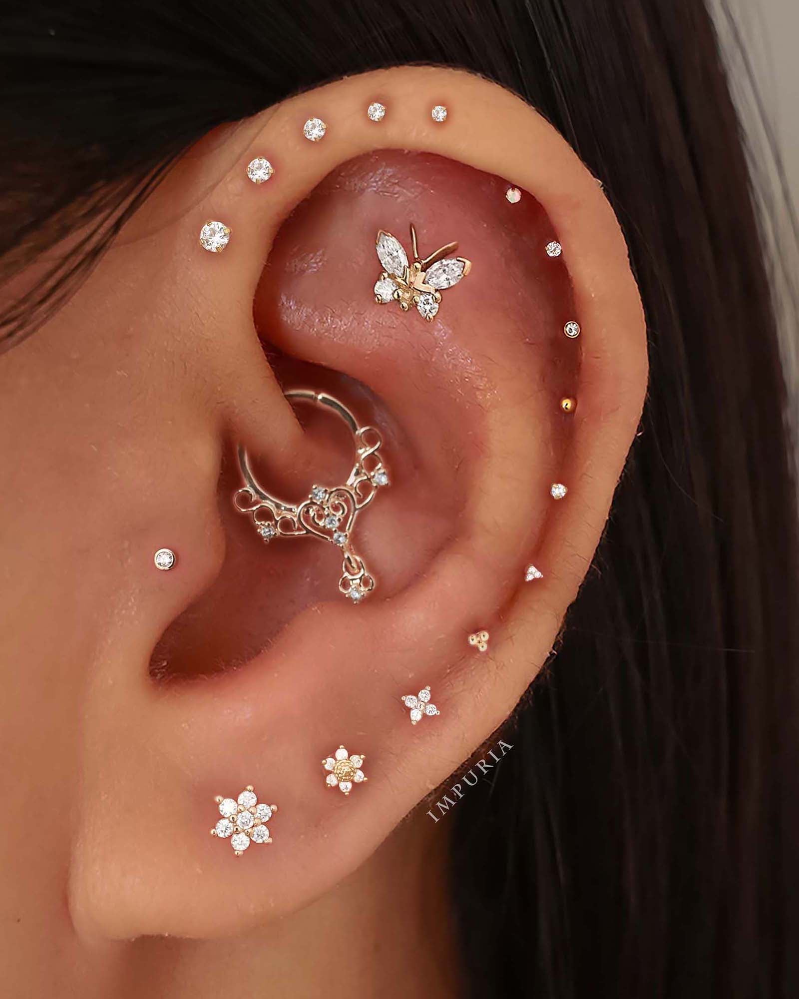 Grace Butterfly Ear Piercing Stud