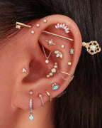 Absolute Hidden Helix Flat Back Stud Earring