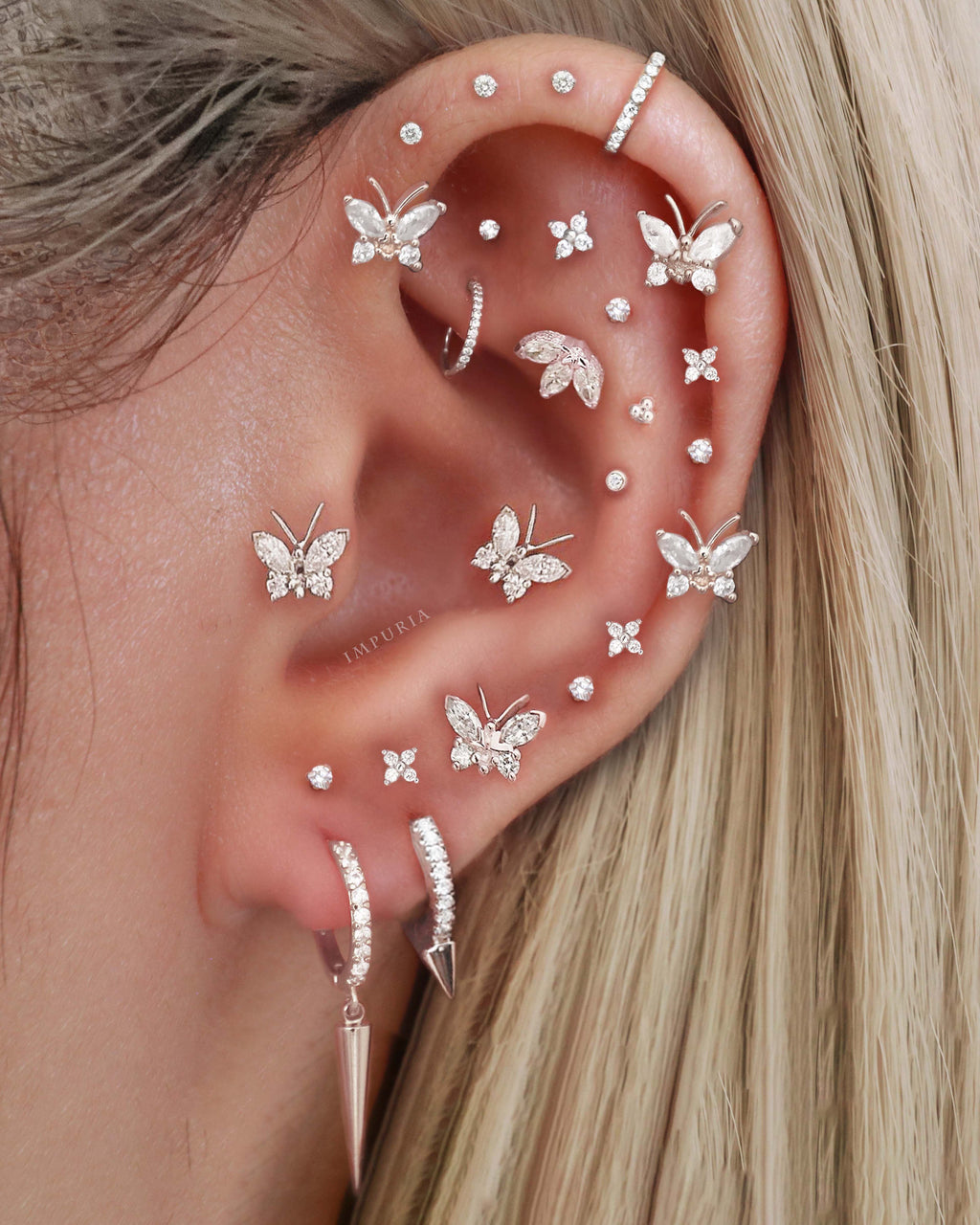 Grace Butterfly Ear Piercing Stud
