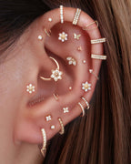 Stellar Single Chain Hoop Ring Clicker