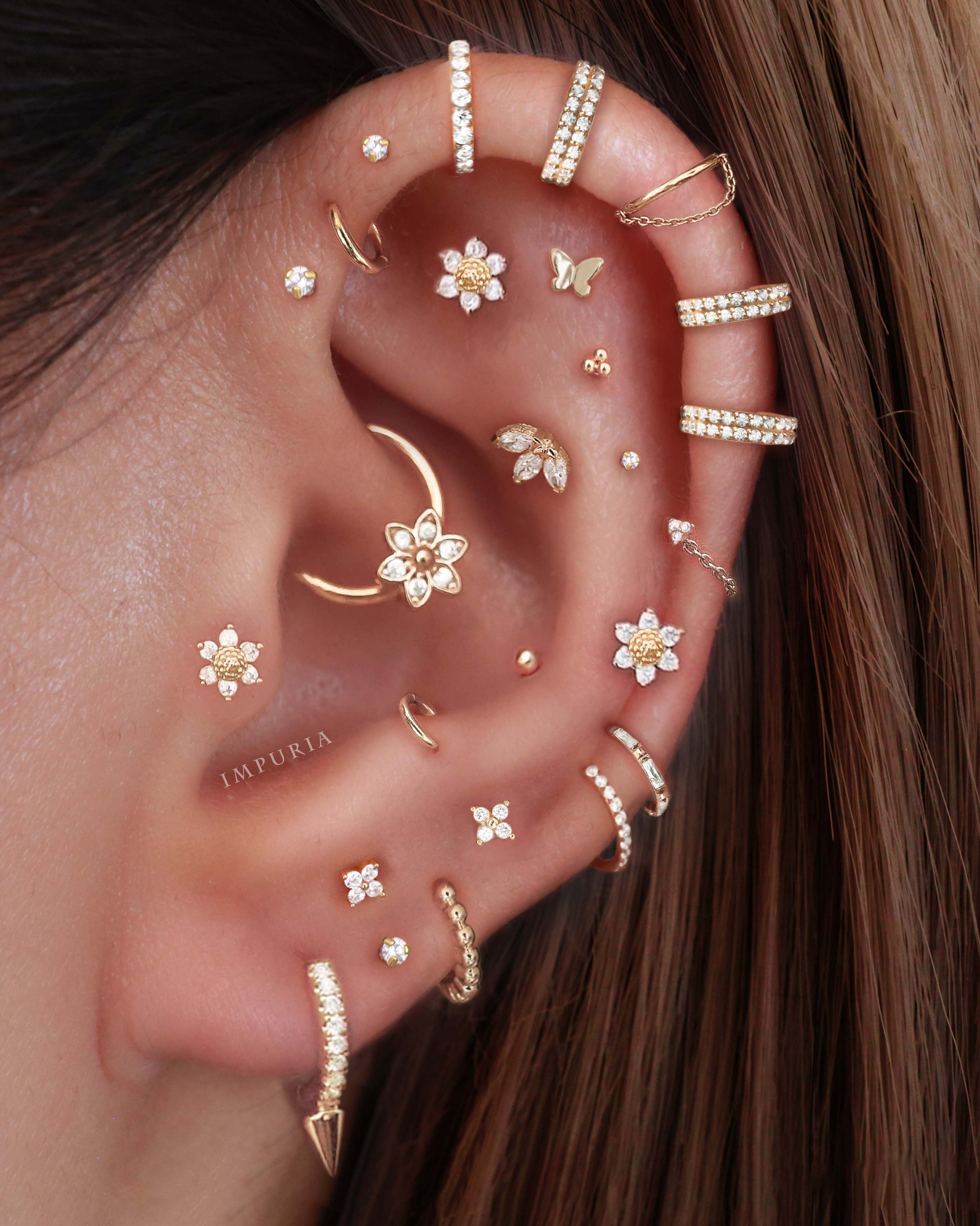 Stellar Single Chain Hoop Ring Clicker