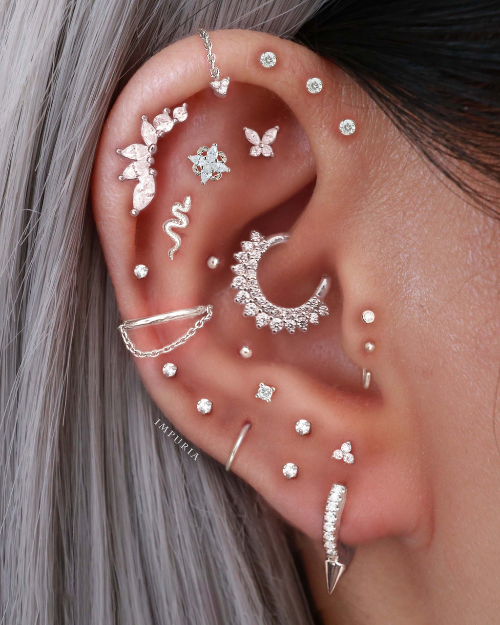 Stellar Single Chain Hoop Ring Clicker