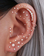 Stellar Single Chain Hoop Ring Clicker
