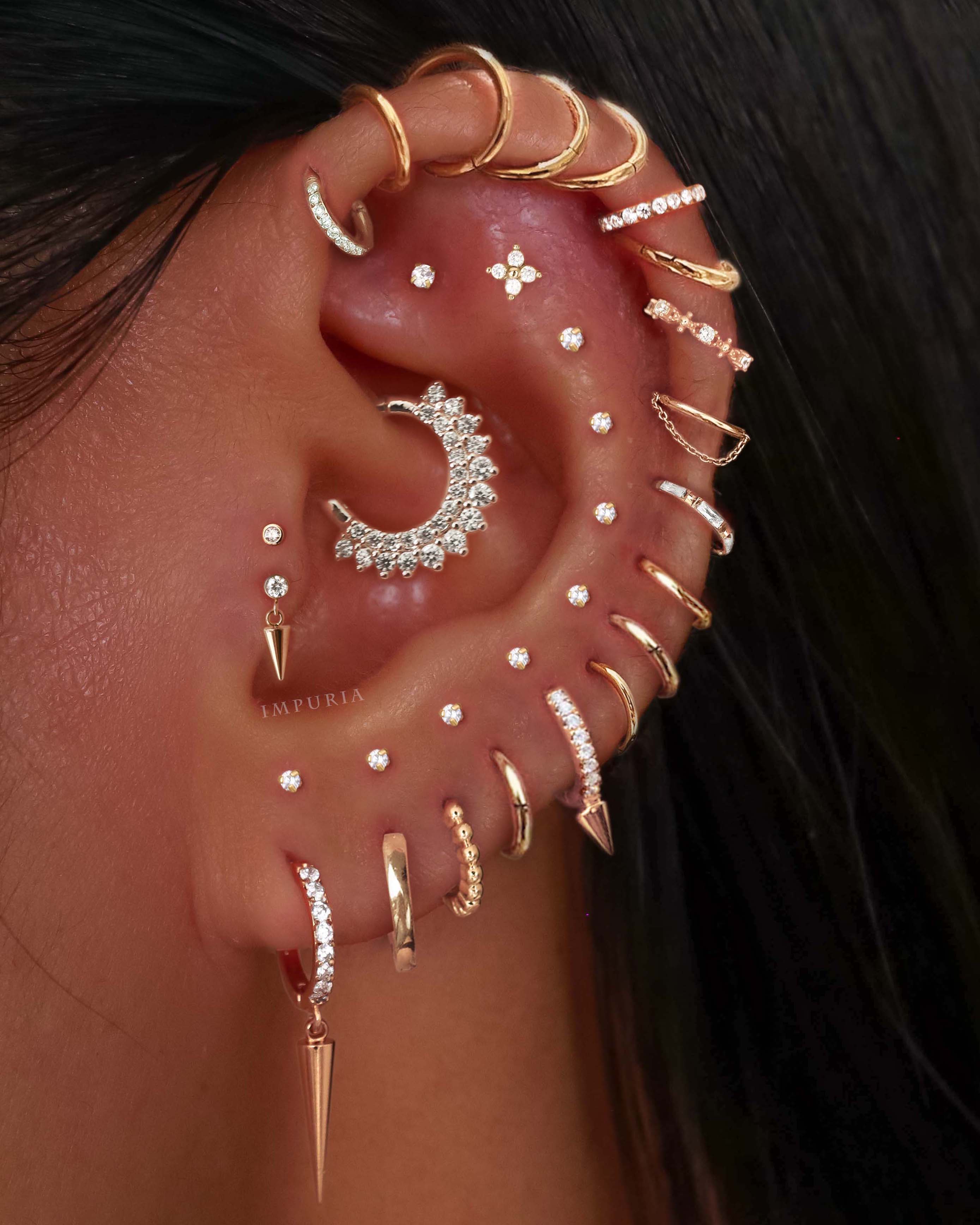 Stellar Single Chain Hoop Ring Clicker