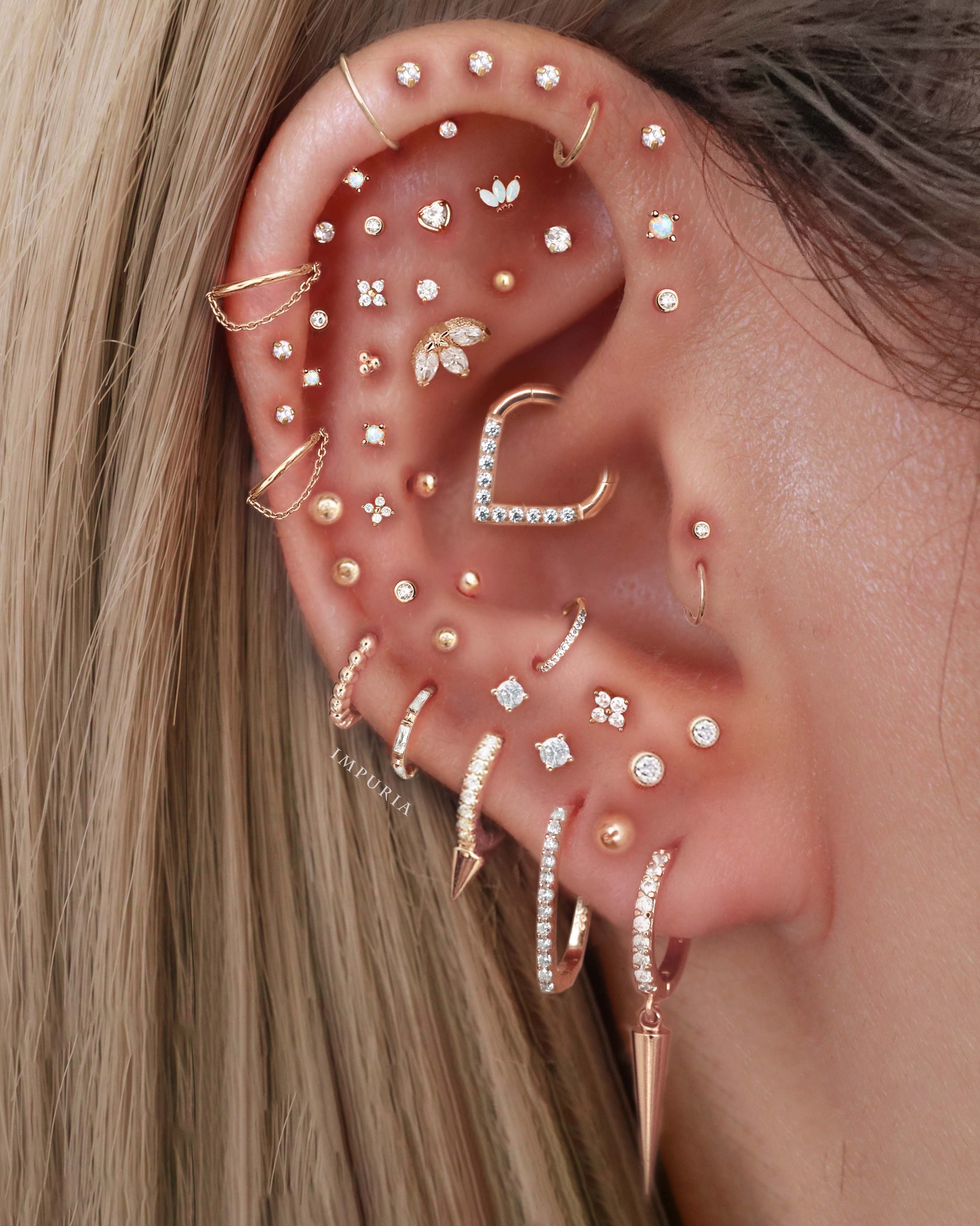 Stellar Single Chain Hoop Ring Clicker