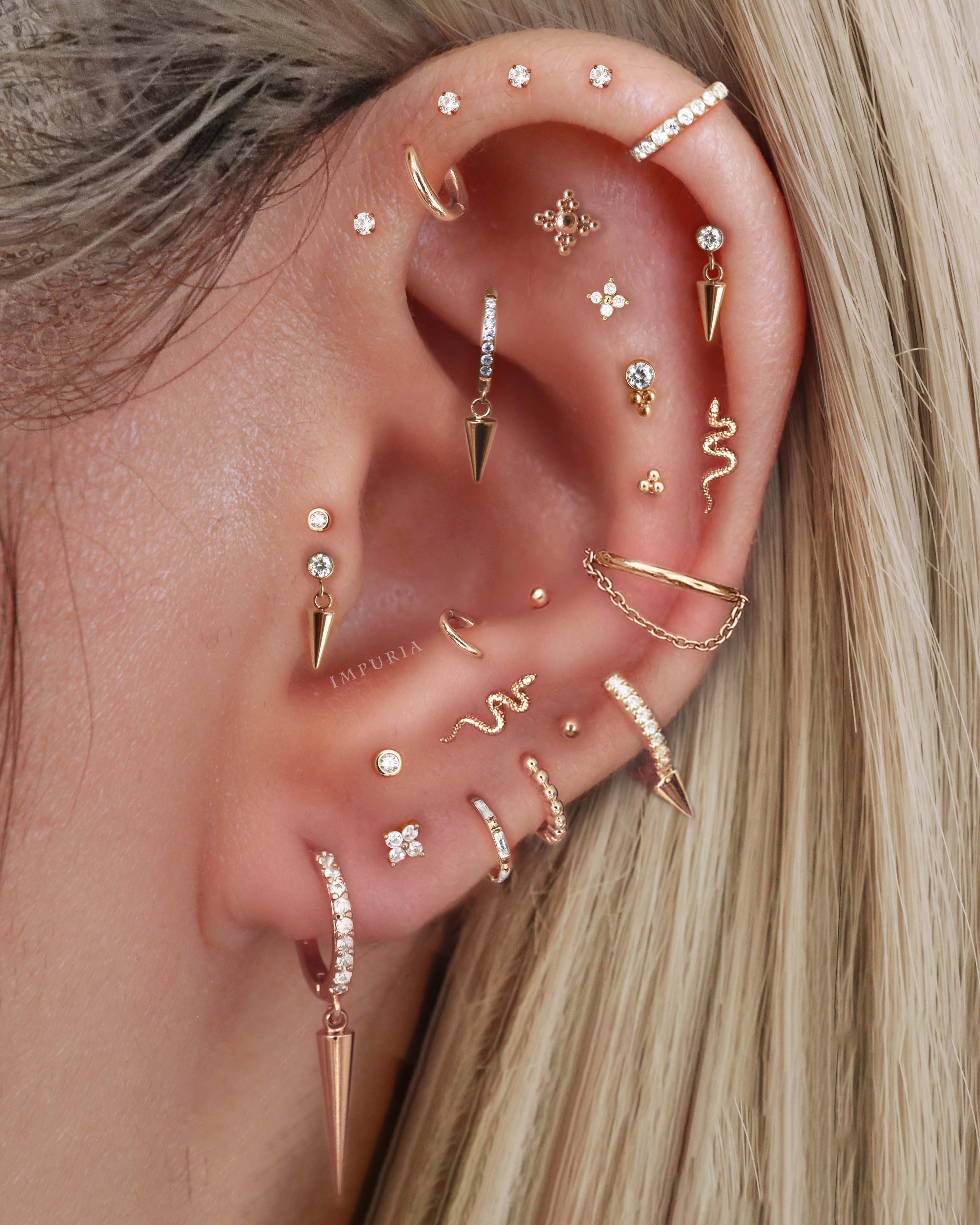 Stellar Single Chain Hoop Ring Clicker