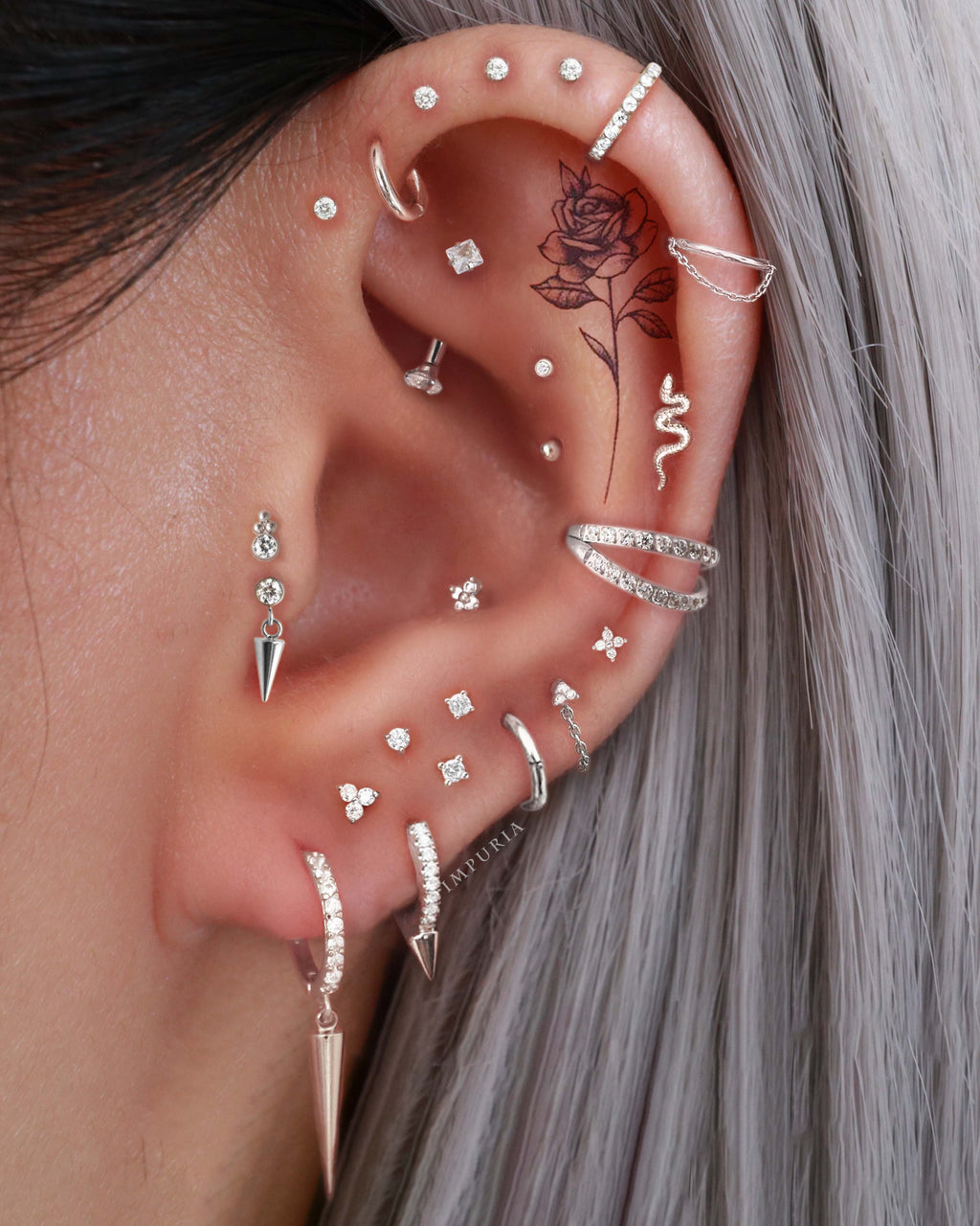 Stellar Single Chain Hoop Ring Clicker