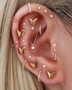 Absolute Hidden Helix Flat Back Stud Earring