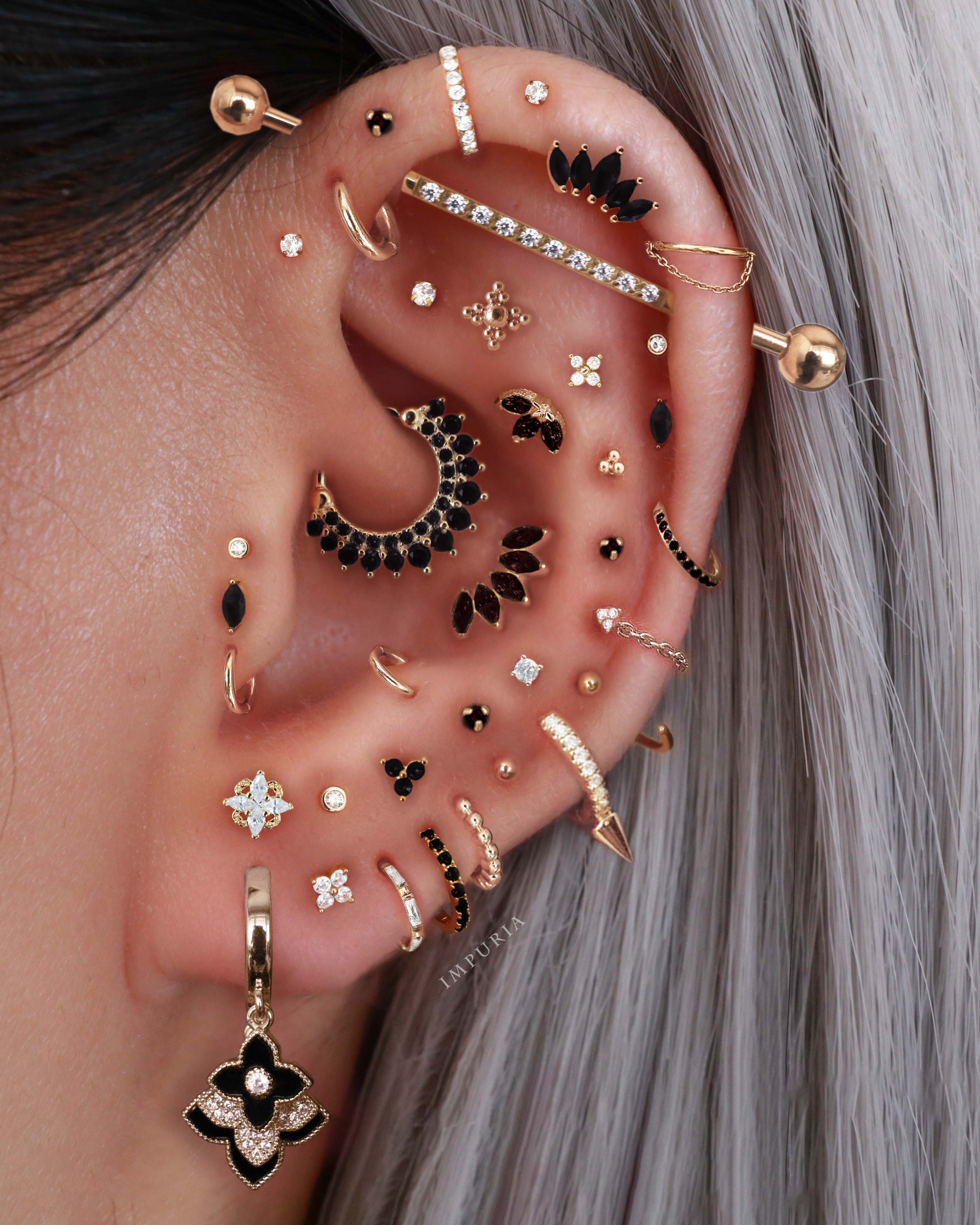 Stellar Single Chain Hoop Ring Clicker