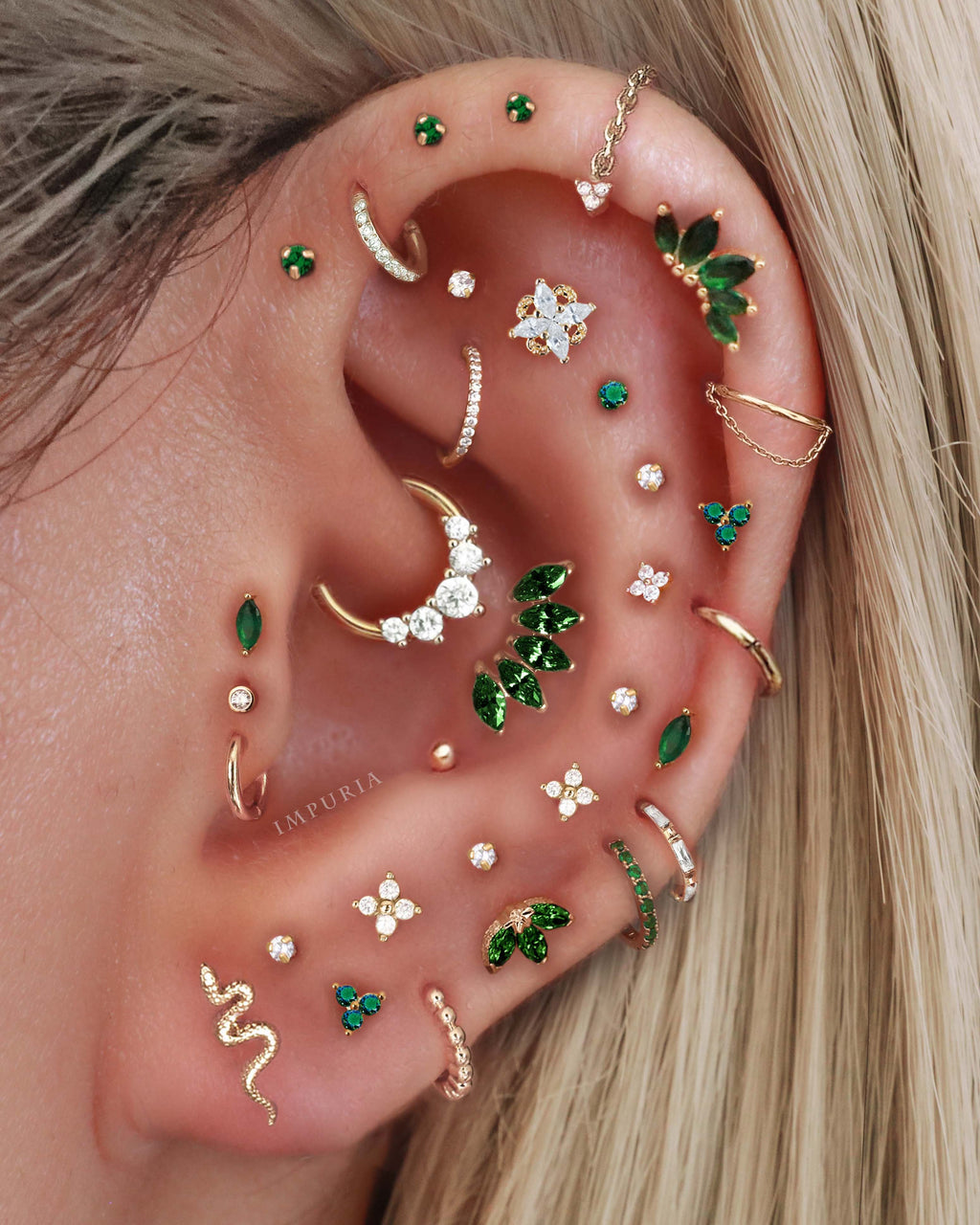 Stellar Single Chain Hoop Ring Clicker