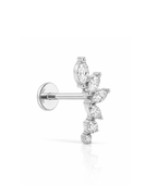 Dynasty Cluster Flat Back Stud Earring