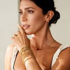 Gold Beaded Birthstone Bracelet