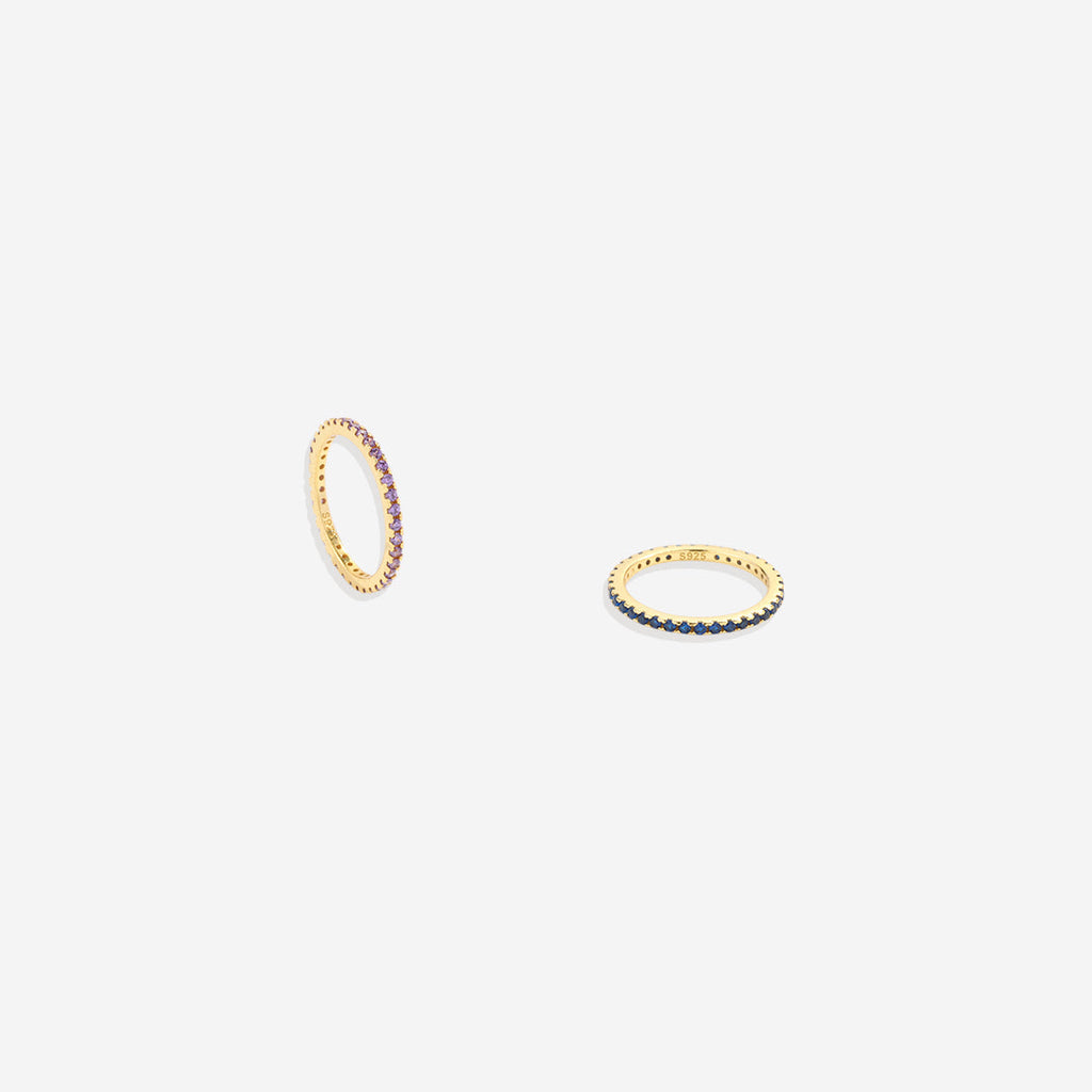 April Birthstone Eternity Stacking Ring