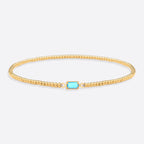 Gold Beaded Birthstone Bracelet