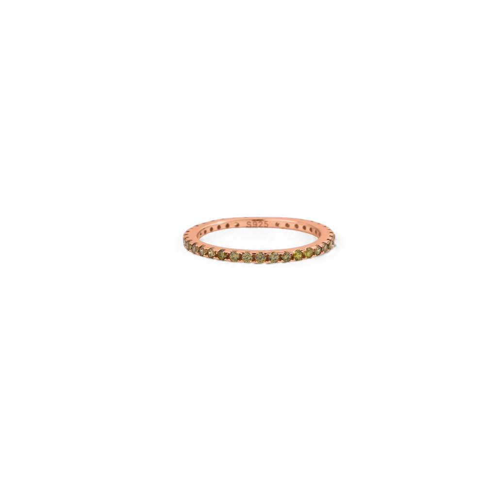 August Birthstone Eternity Stacking Ring