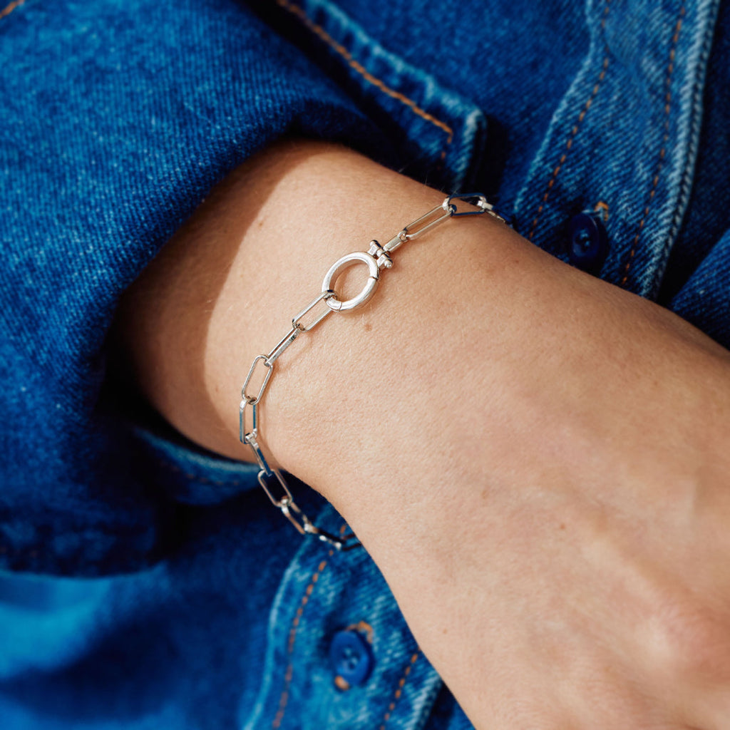 Mint Paperclip Bracelet