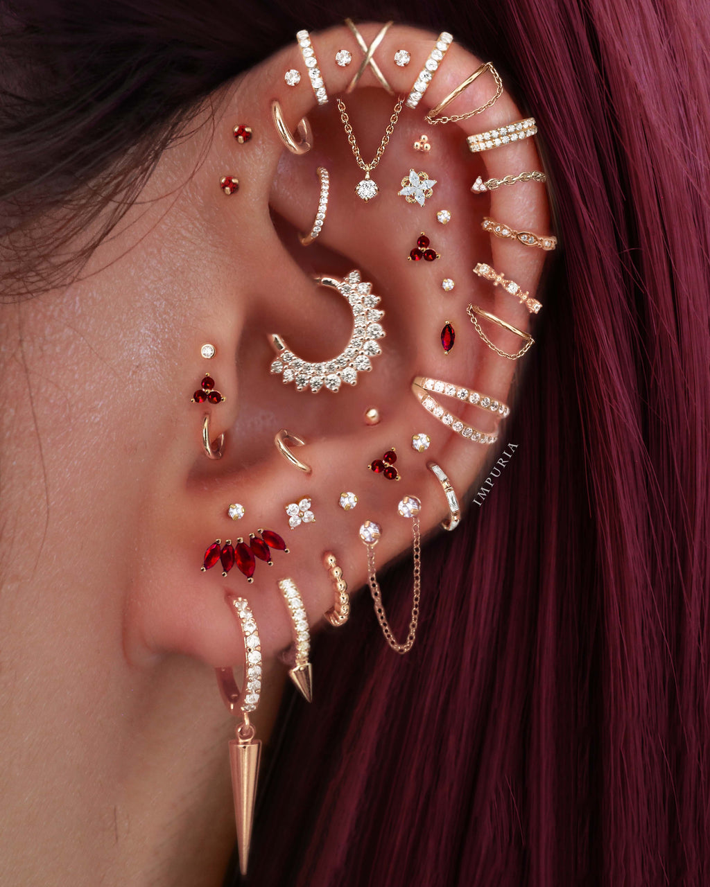 Stellar Single Chain Hoop Ring Clicker
