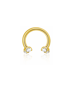 Sparkle Horseshoe Hoop Ring