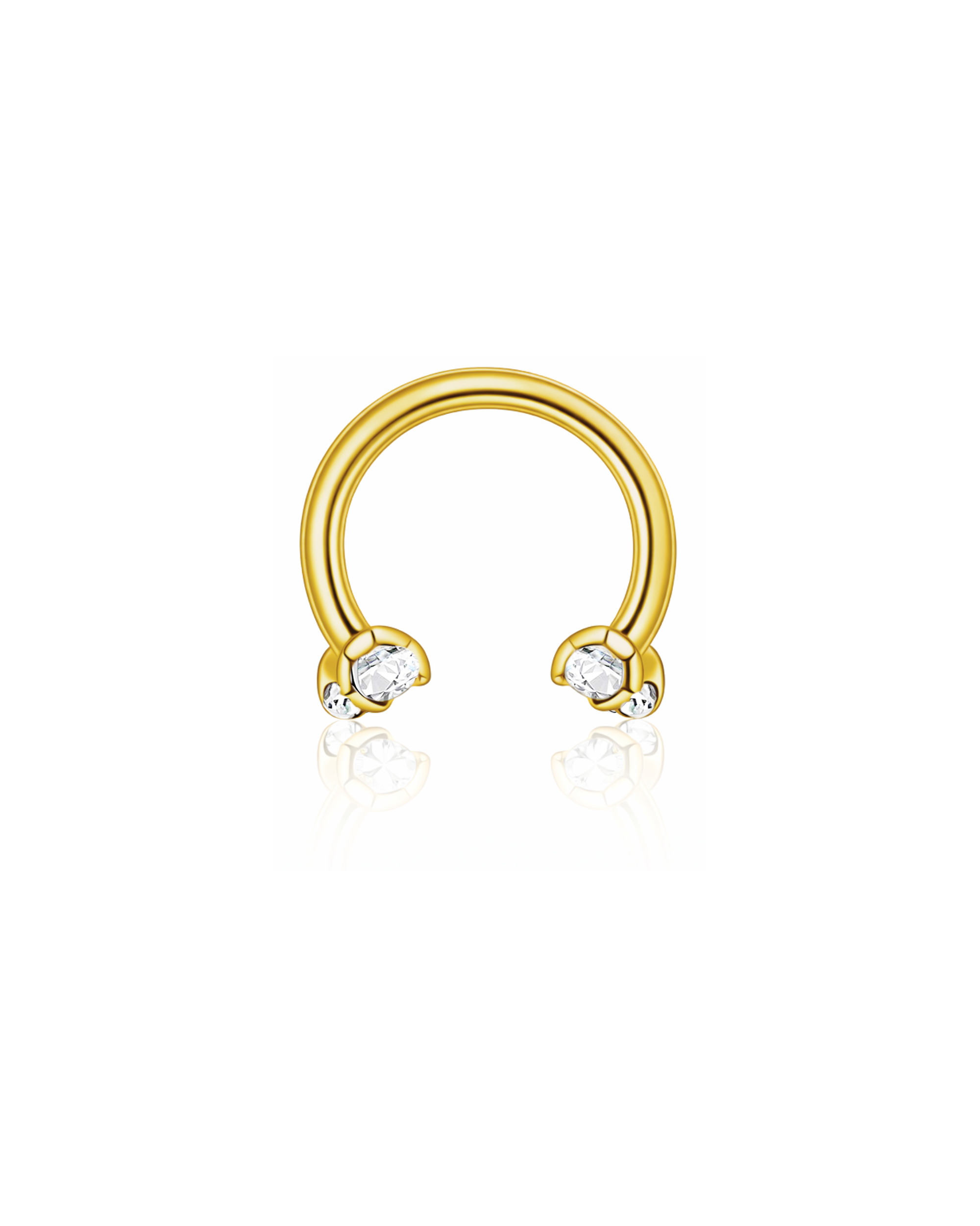 Sparkle Horseshoe Hoop Ring