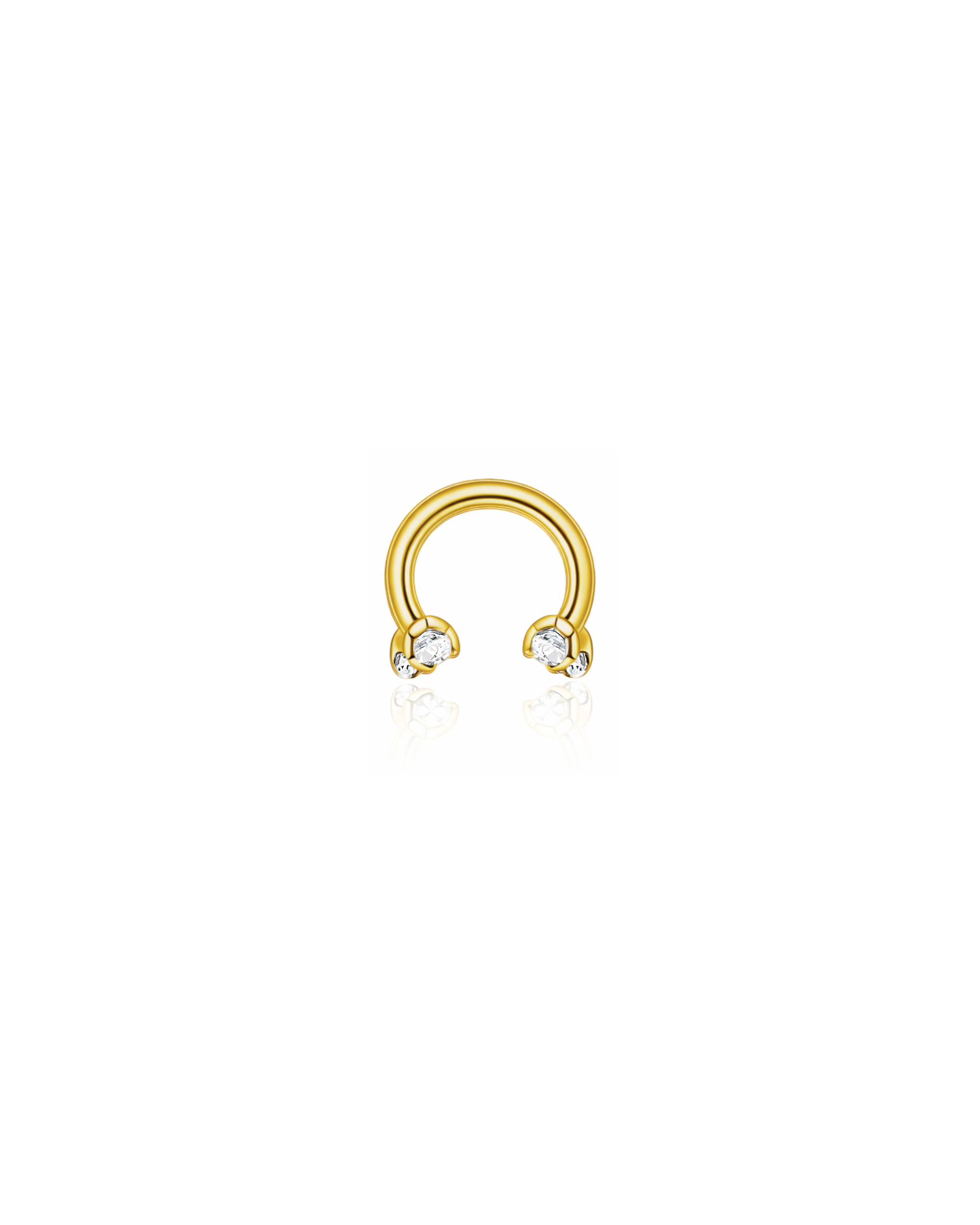 Sparkle Horseshoe Hoop Ring