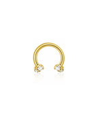 Sparkle Horseshoe Hoop Ring