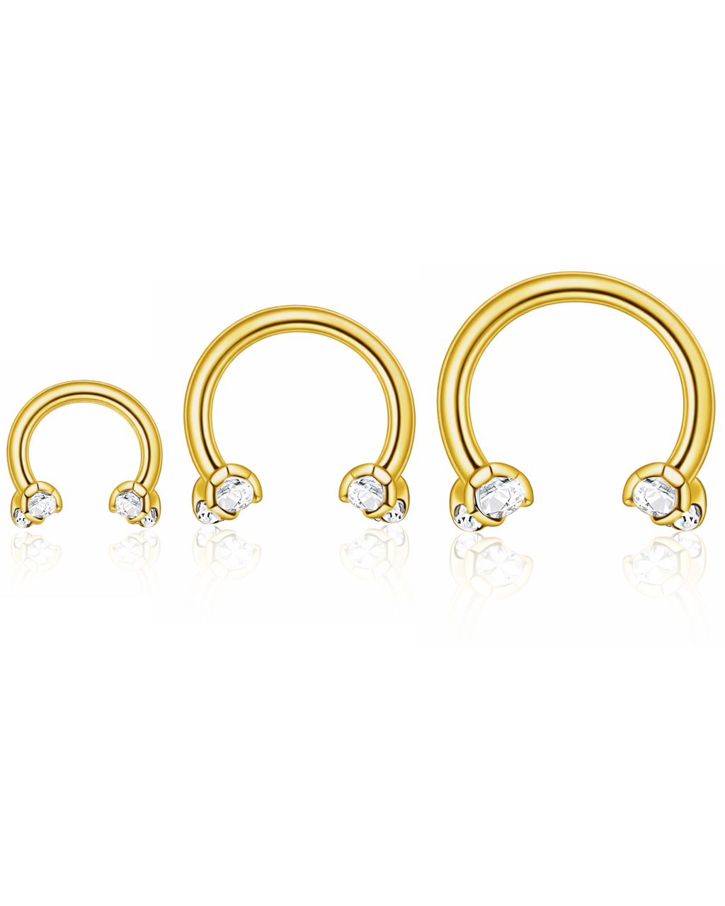Sparkle Horseshoe Hoop Ring