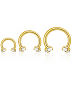 Sparkle Horseshoe Hoop Ring