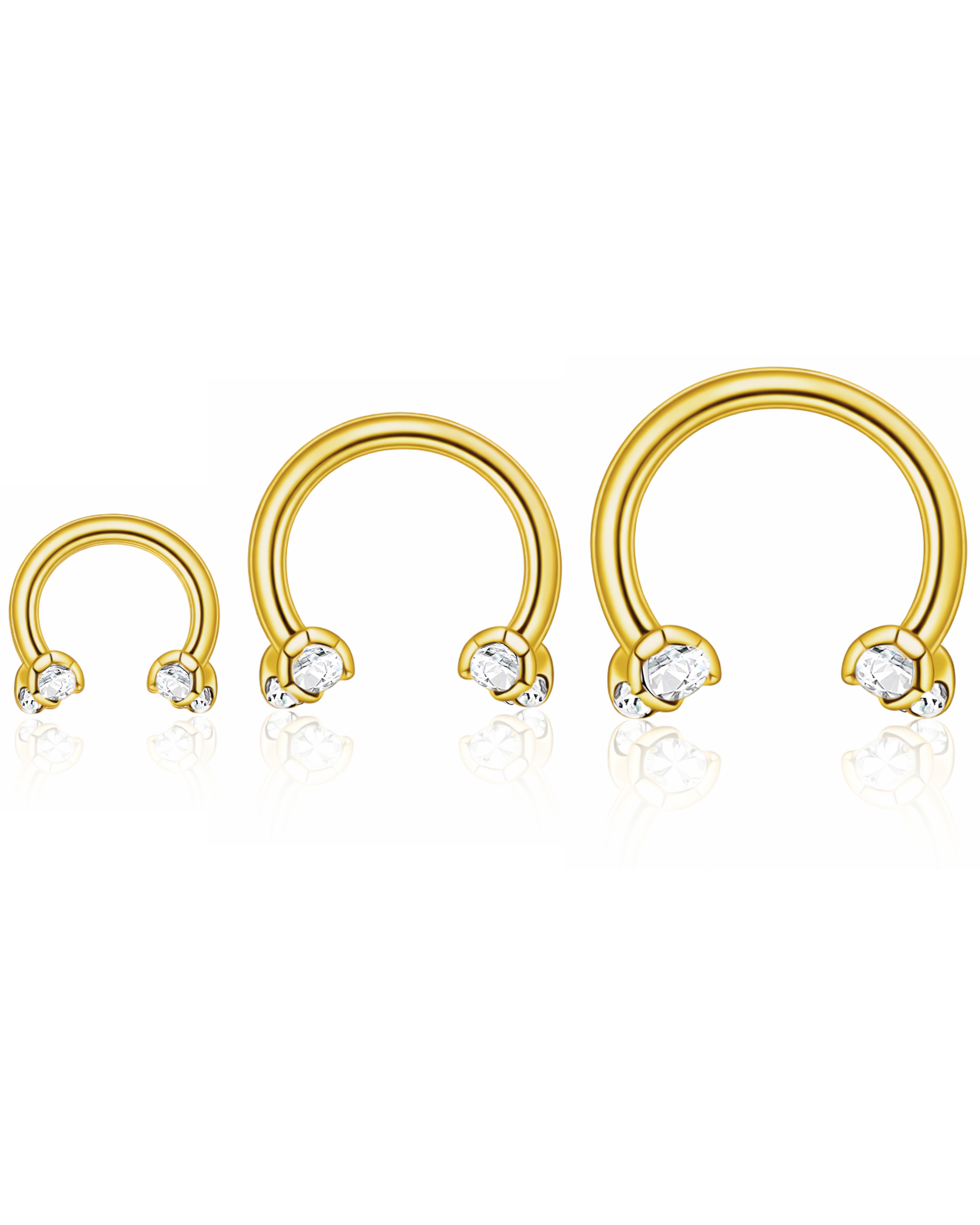 Sparkle Horseshoe Hoop Ring
