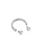 Sparkle Horseshoe Hoop Ring