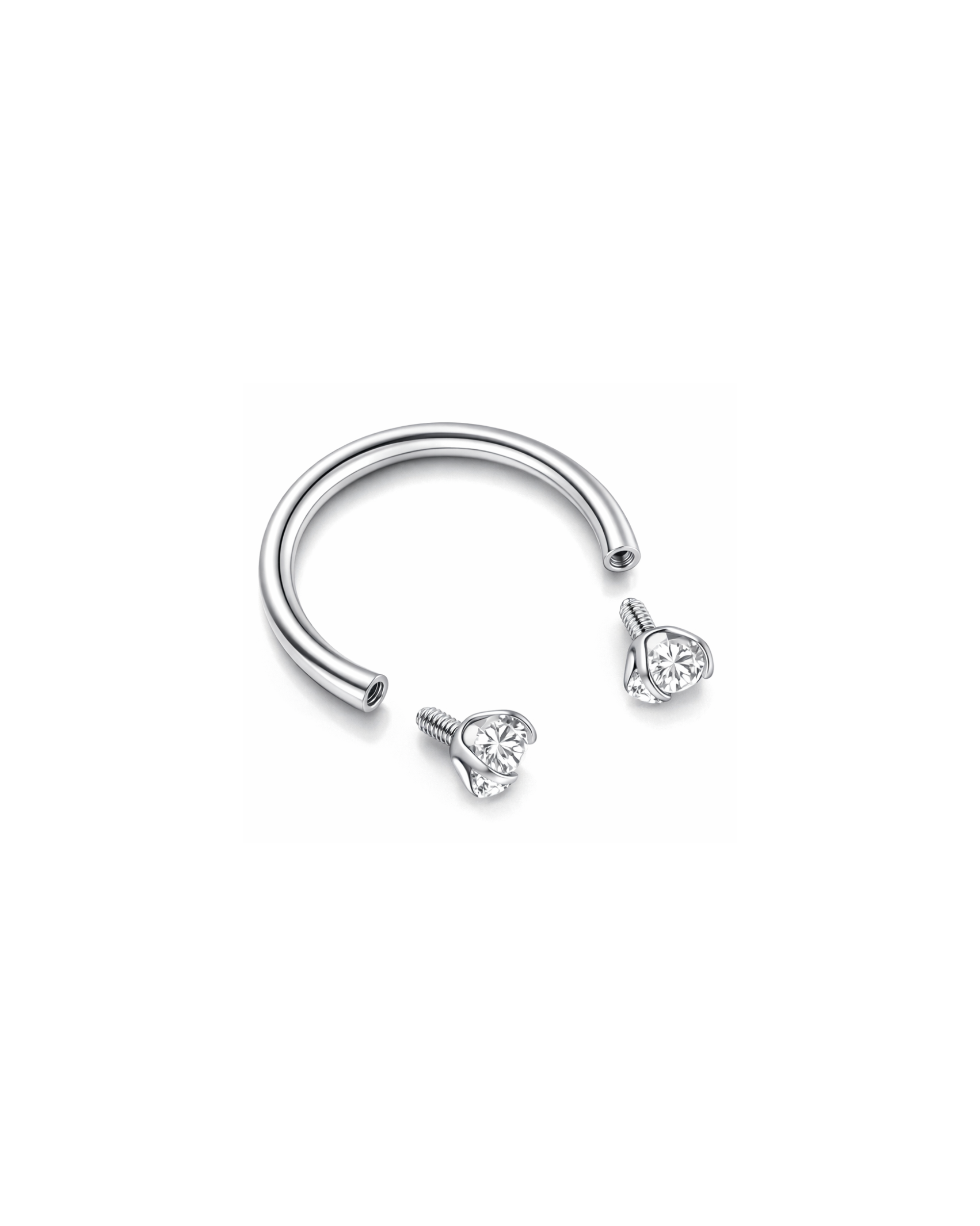 Sparkle Horseshoe Hoop Ring