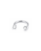 Sparkle Horseshoe Hoop Ring