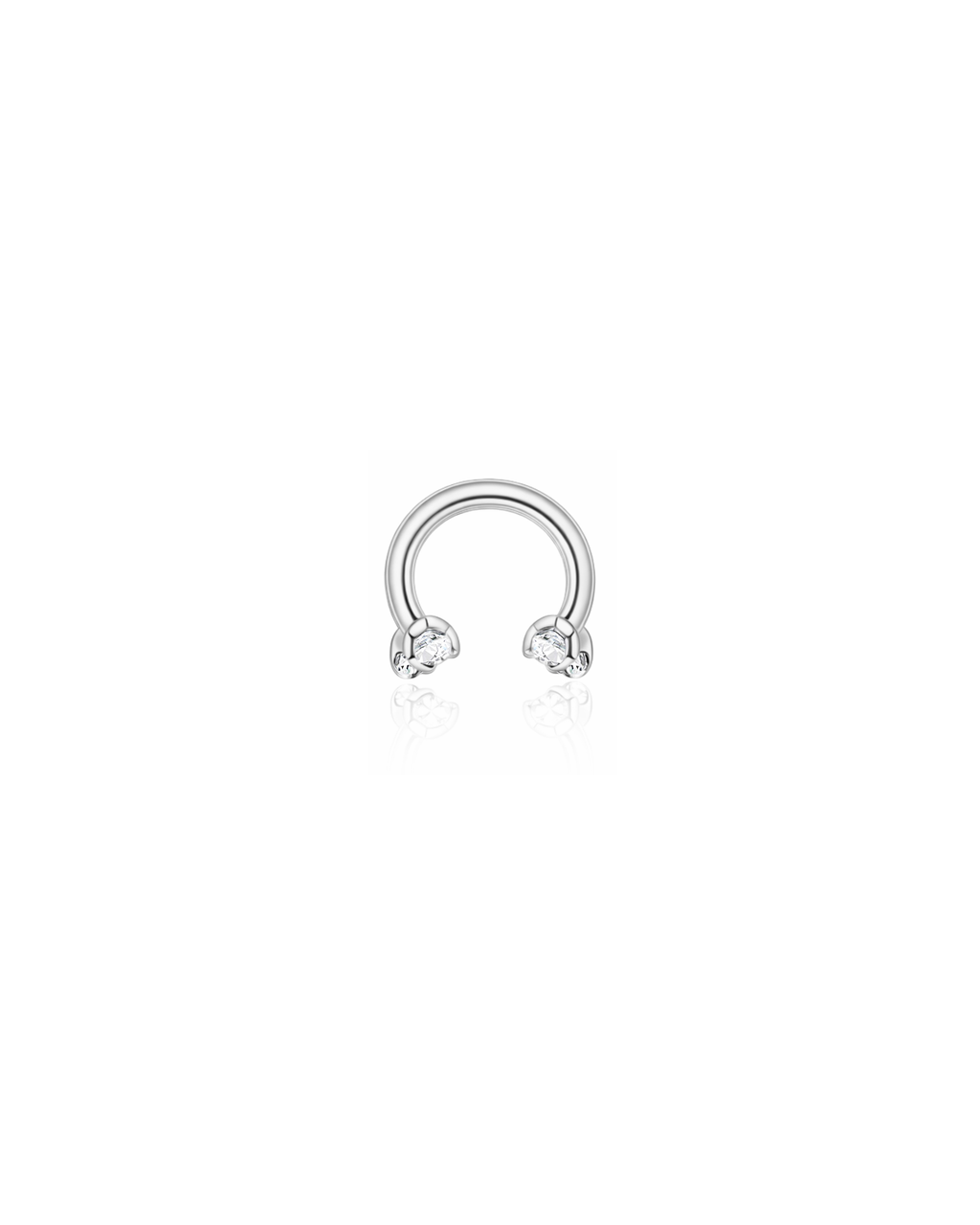 Sparkle Horseshoe Hoop Ring