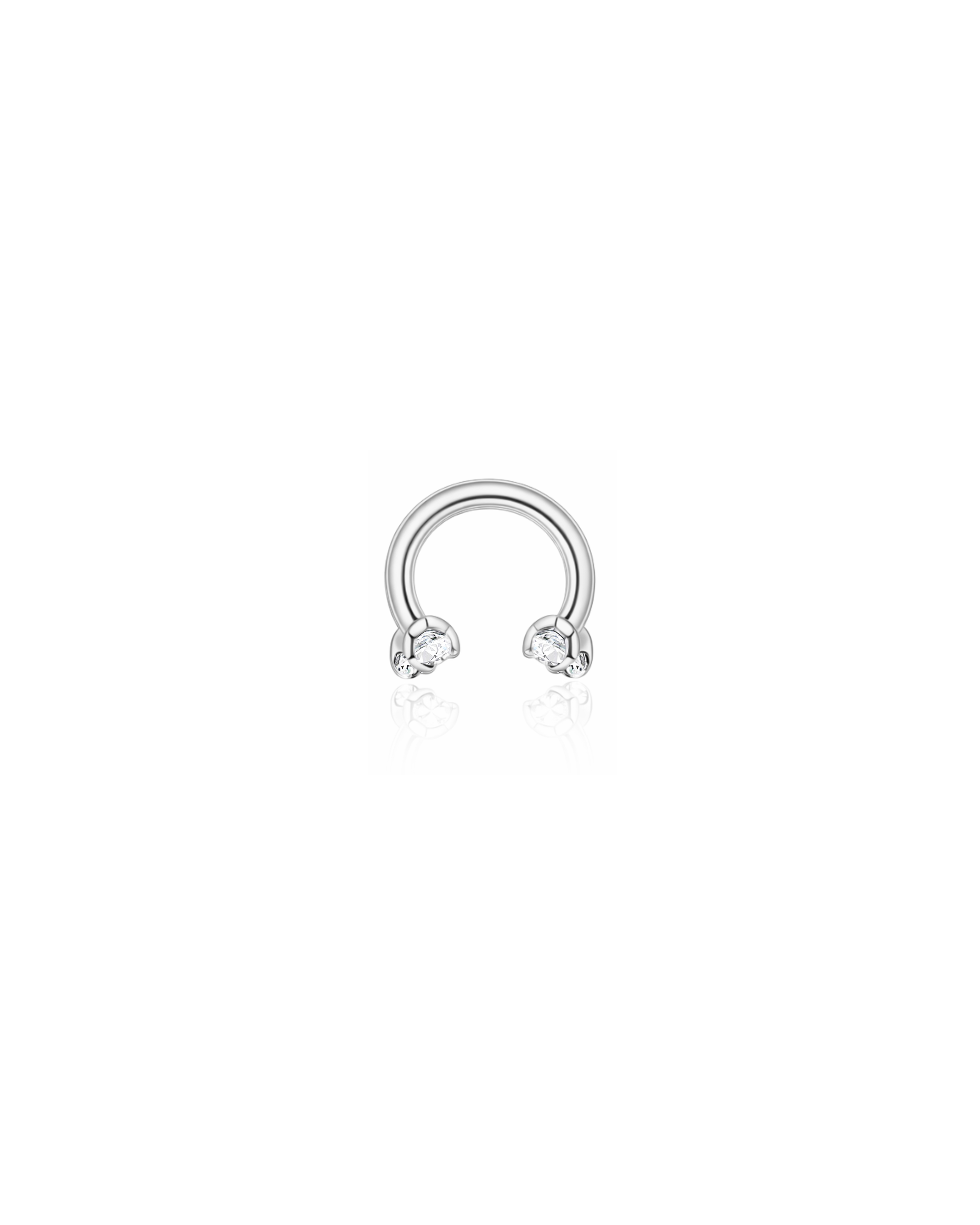 Sparkle Horseshoe Hoop Ring
