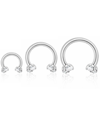 Sparkle Horseshoe Hoop Ring