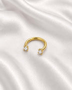 Sparkle Horseshoe Hoop Ring