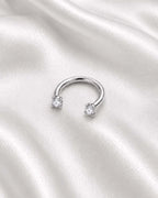 Sparkle Horseshoe Hoop Ring