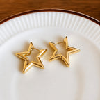 Hollow Star Hoop Earrings for Women | Glow Drop Jewelry